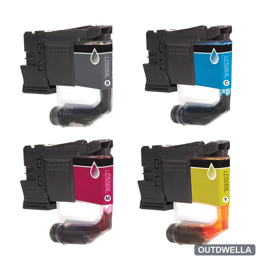 Brother LC506XL High Yield Compatible Ink Cartridge 4-Pack Combo