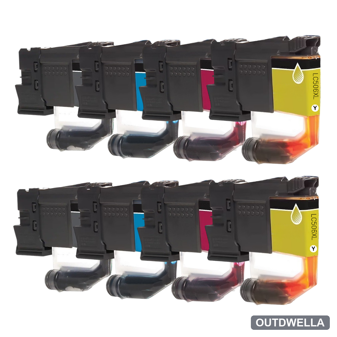 Brother LC506XL High Yield Compatible Ink Cartridge 8-Pack Combo