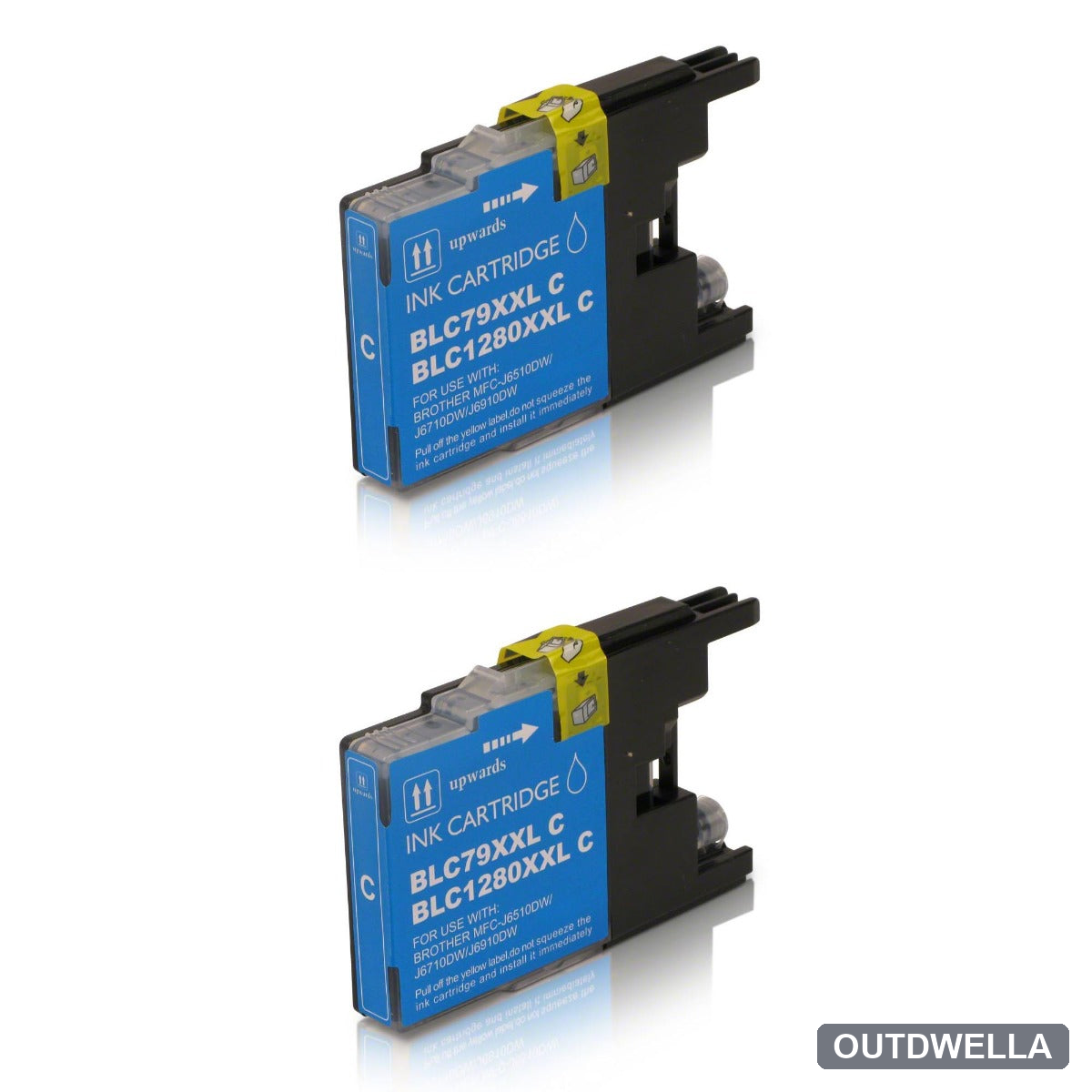 Brother LC79C Cyan Extra High-Yield Compatible Ink Cartridge Twin Pack