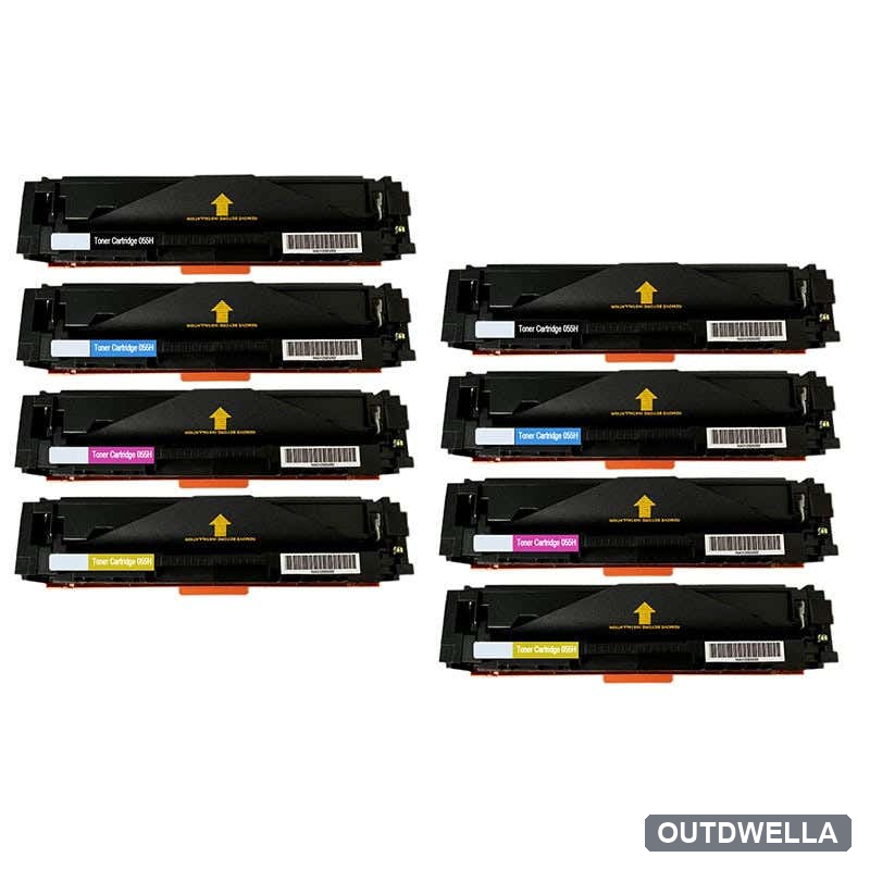 Canon 055H Compatible High-Yield Toner Cartridge 8-Pack (No Chip)