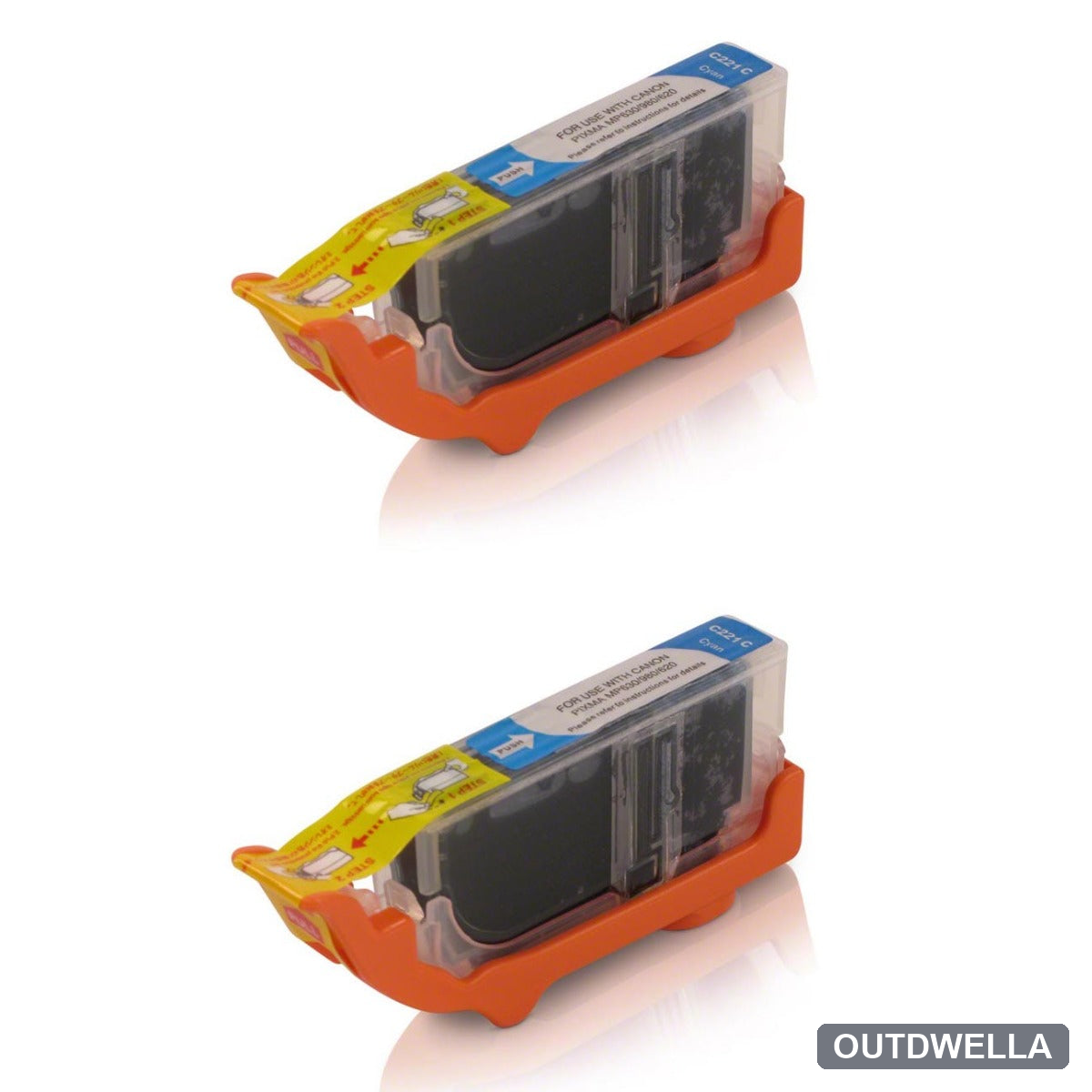 Canon CLI-221C (2947B001) Cyan Compatible Ink Cartridge Twin Pack