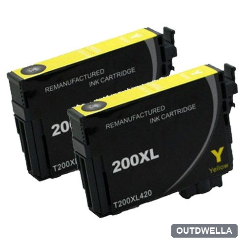 Epson 200XL (T200XL420) Yellow High-Yield Remanufactured Ink Cartridge Twin Pack