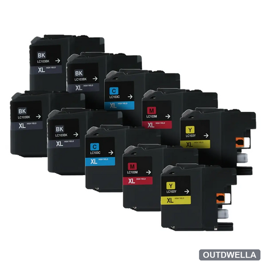 Brother LC103 (Replaces LC101) High-Yield Compatible Ink Cartridge 10-Pack Combo