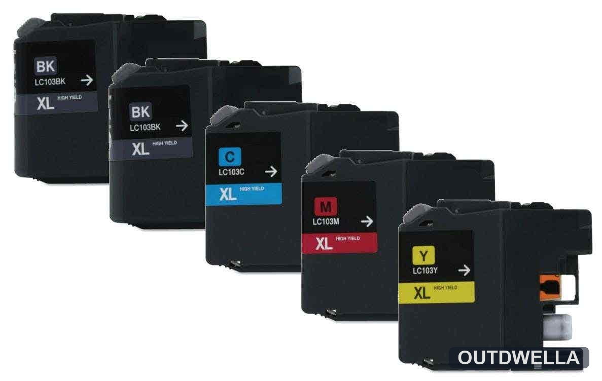 Brother LC103 (Replaces LC101) High-Yield Compatible Ink Cartridge 5-Pack Combo