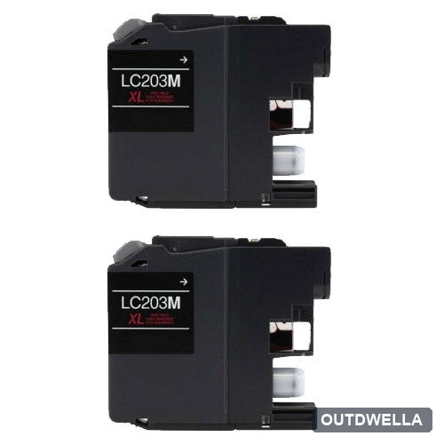 Brother LC203M (Replaces LC201M) Magenta High-Yield Compatible Ink Cartridge Twin Pack