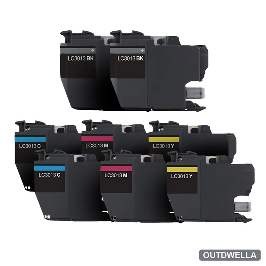 Brother LC3013 Compatible High Yield Ink Cartridge 8-Pack