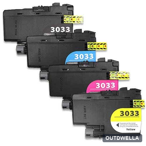 Brother LC3033 Super High-Yield Compatible Ink Cartridge 4-Pack Combo