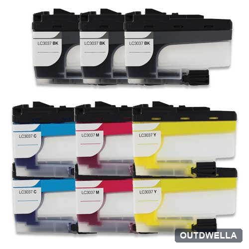 Brother LC3037 Super High-Yield Compatible Ink Cartridge 9-Pack Combo