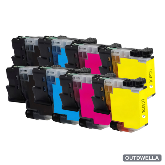 Brother LC501XL High Yield Compatible Ink Cartridge 8-Pack Combo