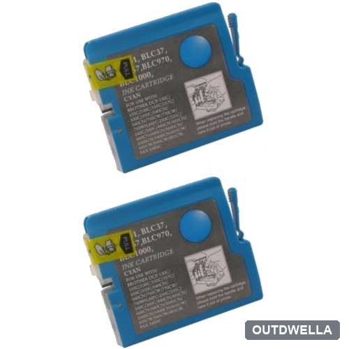 Brother LC51C Cyan Compatible Ink Cartridge Twin Pack