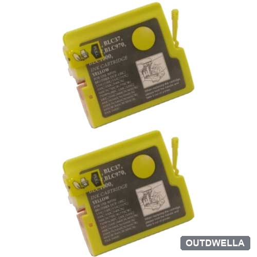 Brother LC51Y Yellow Compatible Ink Cartridge Twin Pack