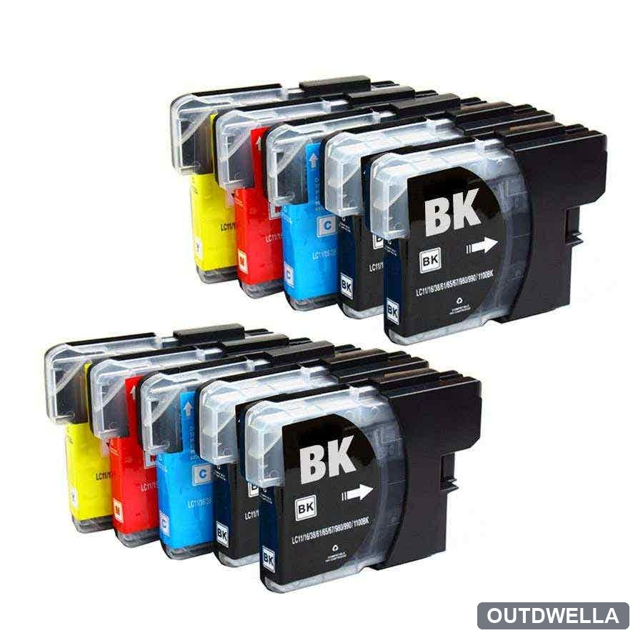 Brother LC61 Compatible Ink Cartridge 10-Pack Combo