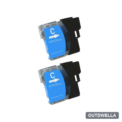 Brother LC61C Cyan Compatible Ink Cartridge Twin Pack