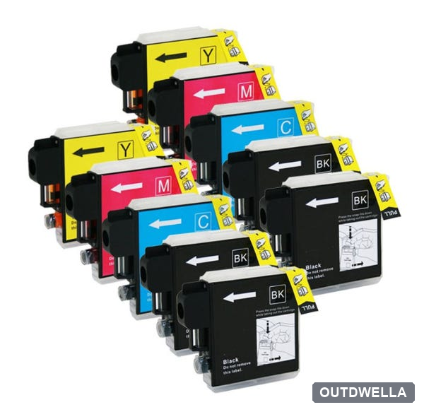 Brother LC65 High-Yield Compatible Ink Cartridge 10-Pack Combo