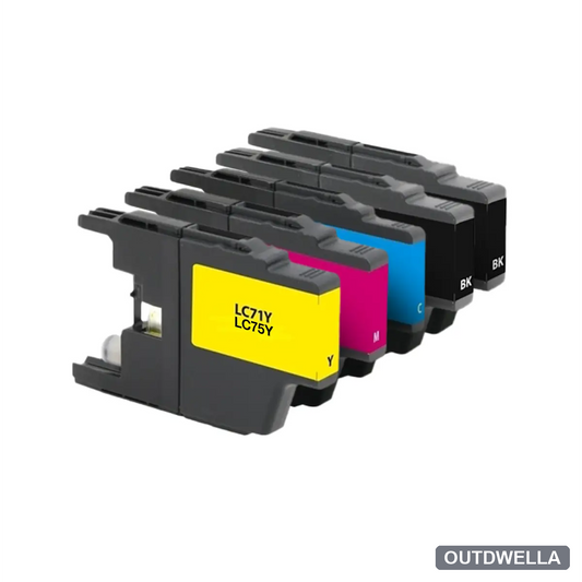 Brother LC75 (Replaces LC71) High-Yield Compatible Ink 5-Pack Combo