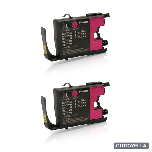Brother LC75M (Replaces LC71M) Magenta High-Yield Compatible Ink Cartridge Twin Pack