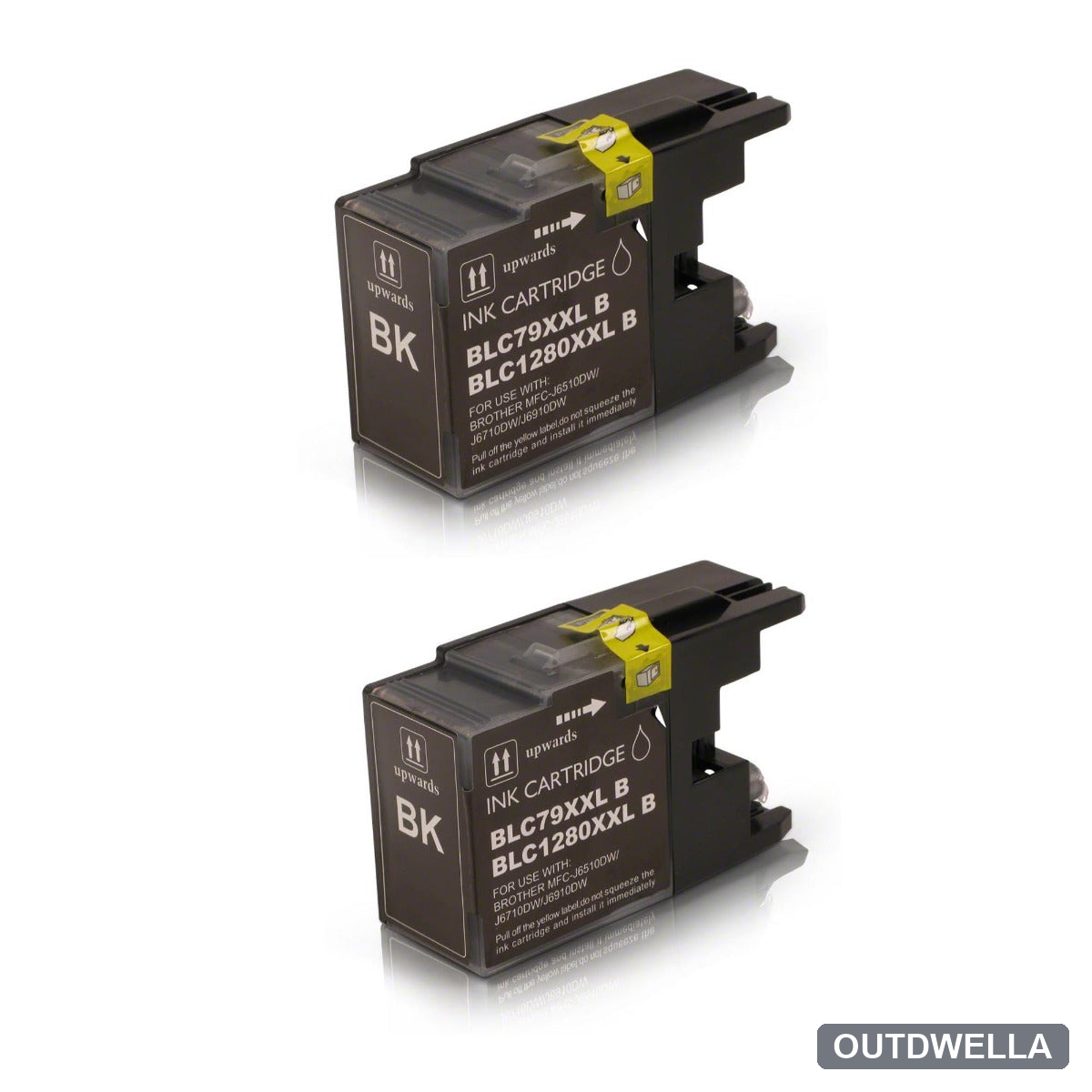Brother LC79BK Black Extra High-Yield Compatible Ink Cartridge Twin Pack