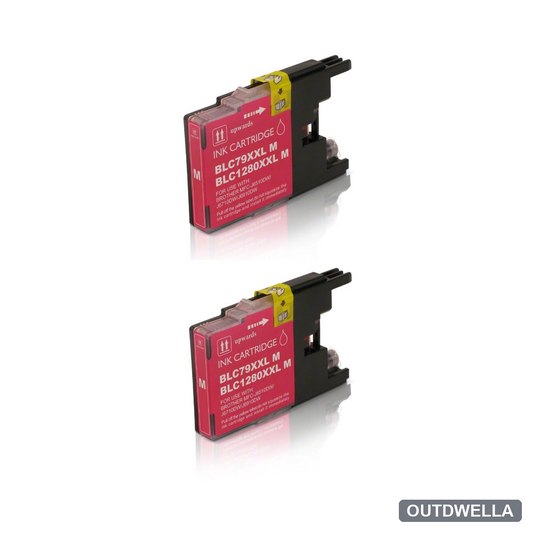 Brother LC79M Magenta Extra High-Yield Compatible Ink Cartridge Twin Pack