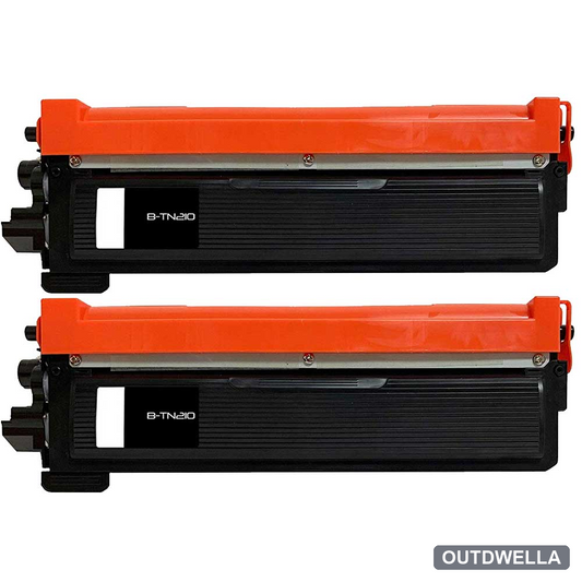 Brother TN210BK Black Compatible Toner Cartridge Twin Pack