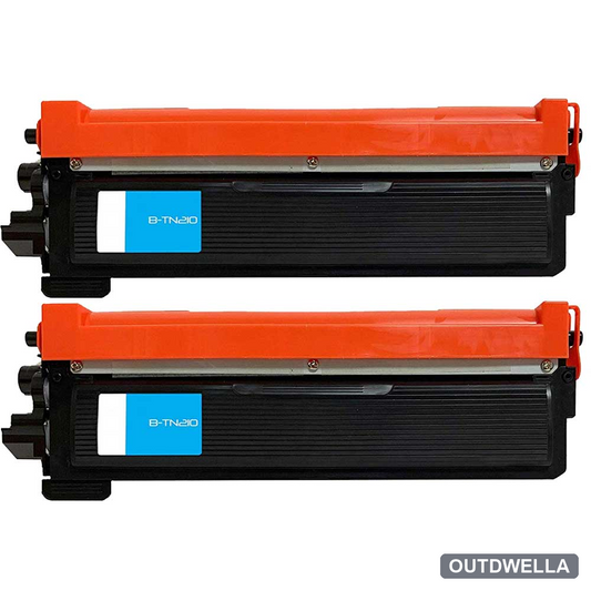 Brother TN210C Cyan Compatible Toner Cartridge Twin Pack