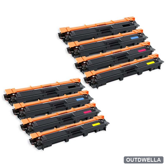 Brother TN221 & TN225 Compatible High-Yield Toner Cartridge 8-Pack