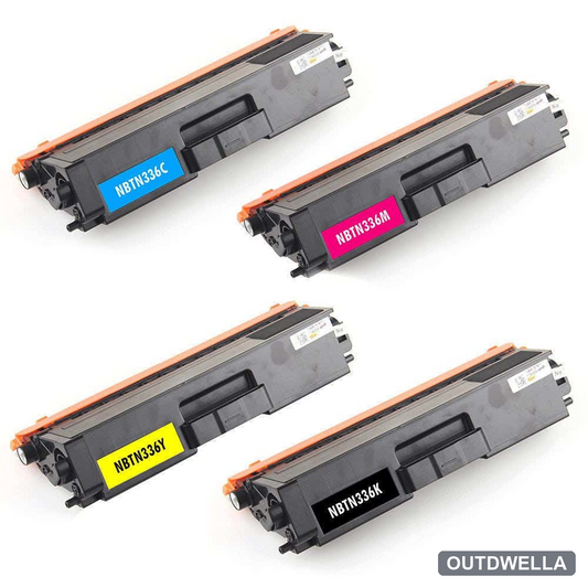 Brother TN336 (Replaces TN331) High-Yield Compatible Toner Cartridge 4-Pack Combo
