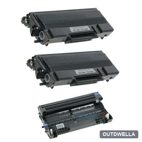 Brother TN650 & DR620 High-Yield Compatible Toner Cartridge 3-Pack Combo