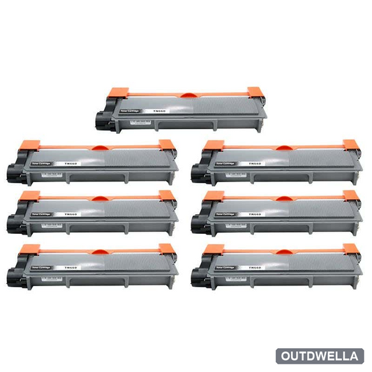 Brother TN660 (Replaces TN630) Black Compatible High-Yield Toner Cartridge 7-Pack