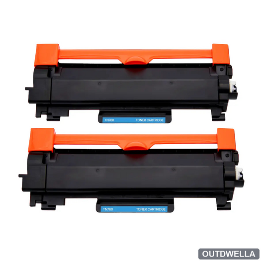 Brother TN760 / TN730 Black High-Yield Compatible Toner Twin-Pack