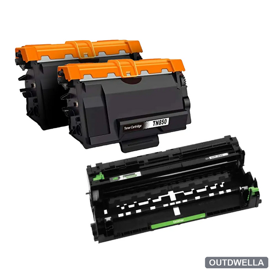 Brother TN850 & DR890 Black Compatible High-Yield Toner and Drum 3-Pack