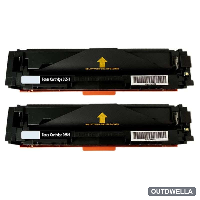 Canon 055H Black Compatible High-Yield Toner Cartridge Twin Pack (No Chip)