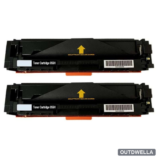 Canon 055H Black Compatible High-Yield Toner Cartridge Twin Pack (No Chip)