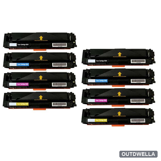 Canon 055H Compatible High-Yield Toner Cartridge 8-Pack (No Chip)