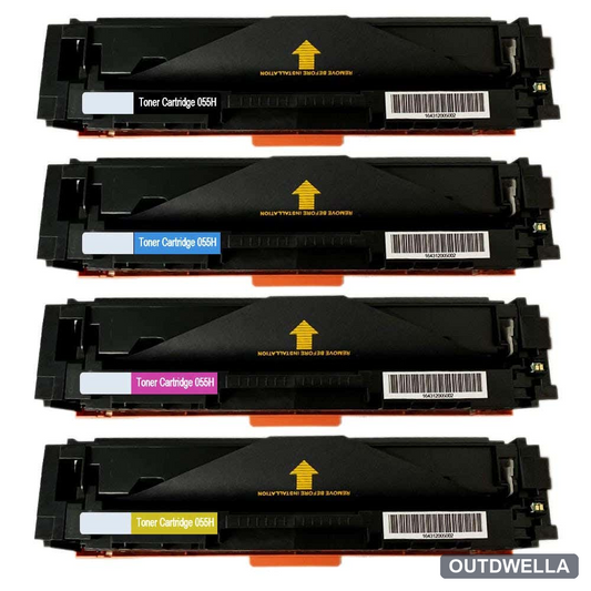 Canon 055H High-Yield Compatible Toner Cartridge 4-Pack Combo