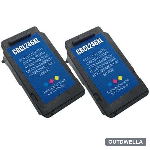 Canon CL-246XL Color (8280B001) High Yield Remanufactured Ink Cartridge Twin Pack