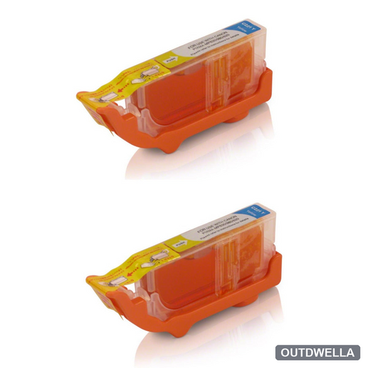 Canon CLI-221Y (2949B001) Yellow Compatible Ink Cartridge Twin Pack