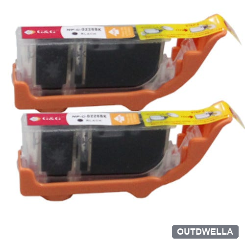 Canon CLI-226BK (4546B001) Black Compatible Ink Cartridge Twin Pack