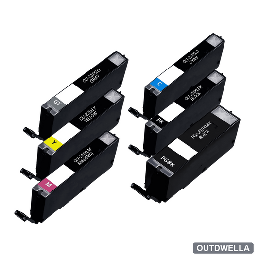 Canon CLI-231XL & PGI-230XL High-Yield Compatible Ink Cartridge 6-Pack Combo