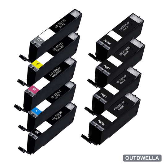 Canon CLI-231XL & PGI-230XL High-Yield Compatible Ink Cartridge 9-Pack Combo
