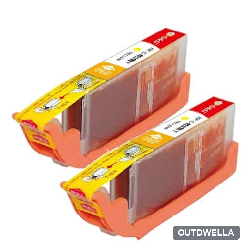 Canon CLI-251XL (6516B001) Yellow High-Yield Compatible Ink Cartridge Twin Pack