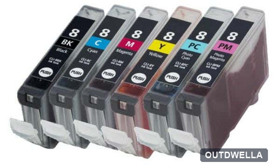 Canon CLI-8 Compatible Ink Cartridge 6-Pack Combo