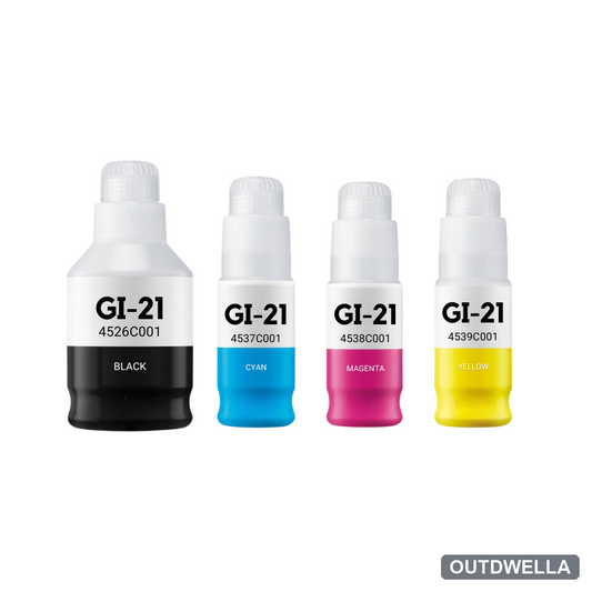 Canon GI-21 Compatible Standard Yield Ink Bottle 4-Pack Combo
