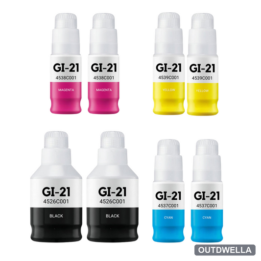 Canon GI-21 Compatible Standard Yield Ink Bottle 8-Pack Combo