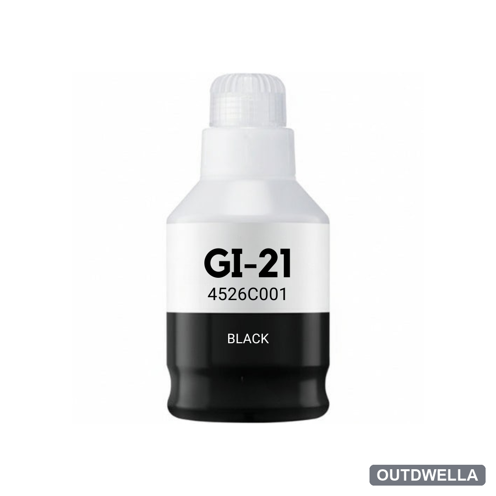 Canon GI-21Bk (4526C001) Black Standard Yield Compatible Ink Bottle, 140 ml