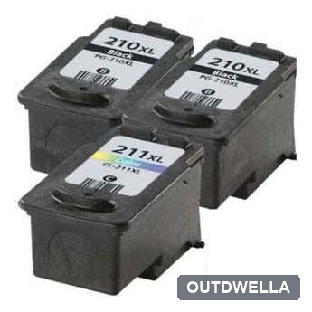 Canon PG-210XL & CL-211XL High-Yield Remanufactured Ink Cartridge 3-Pack Combo