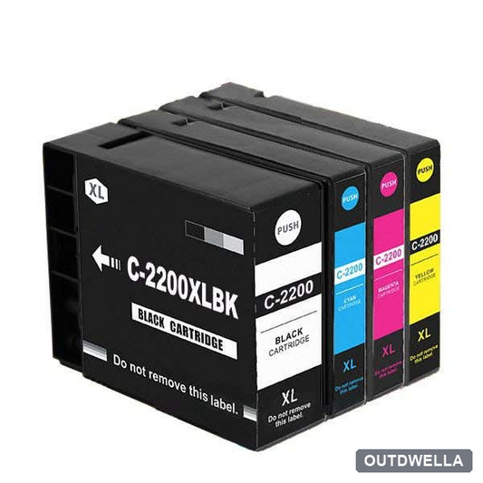 Canon PGI-2200XL High-Yield Compatible Ink Cartridge 4-Pack Combo