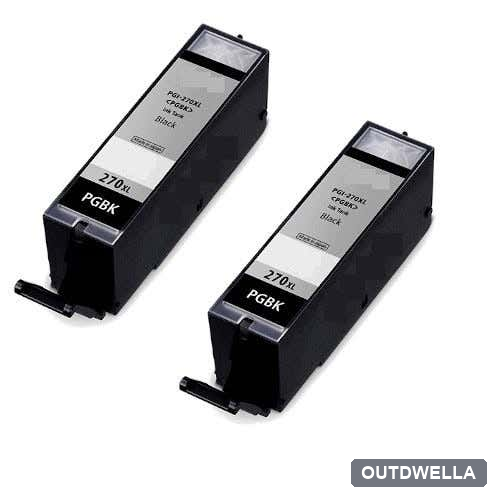 Canon PGI-270XL (0319C001) Black High-Yield Compatible Ink Cartridge Twin Pack