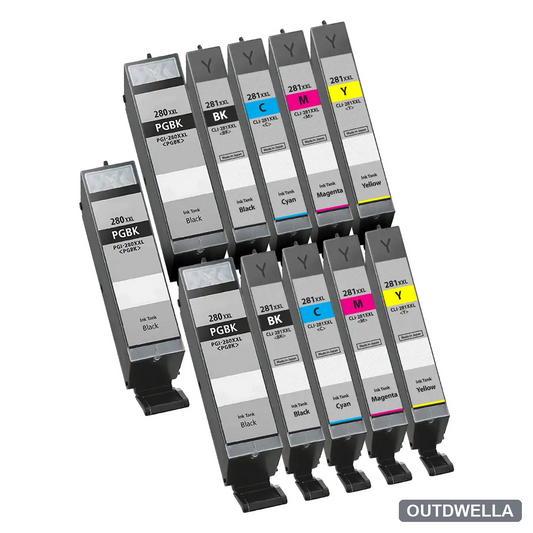 Canon PGI-280XXL & CLI-281XXL Super High-Yield Compatible Ink Cartridge 11-Pack Combo