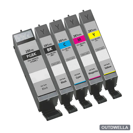 Canon PGI-280XXL & CLI-281XXL Super High-Yield Compatible Ink Cartridge 5-Pack Combo
