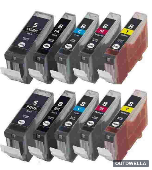 Canon PGI-5 & CLI-8 Compatible Ink Cartridge 10-Pack Combo